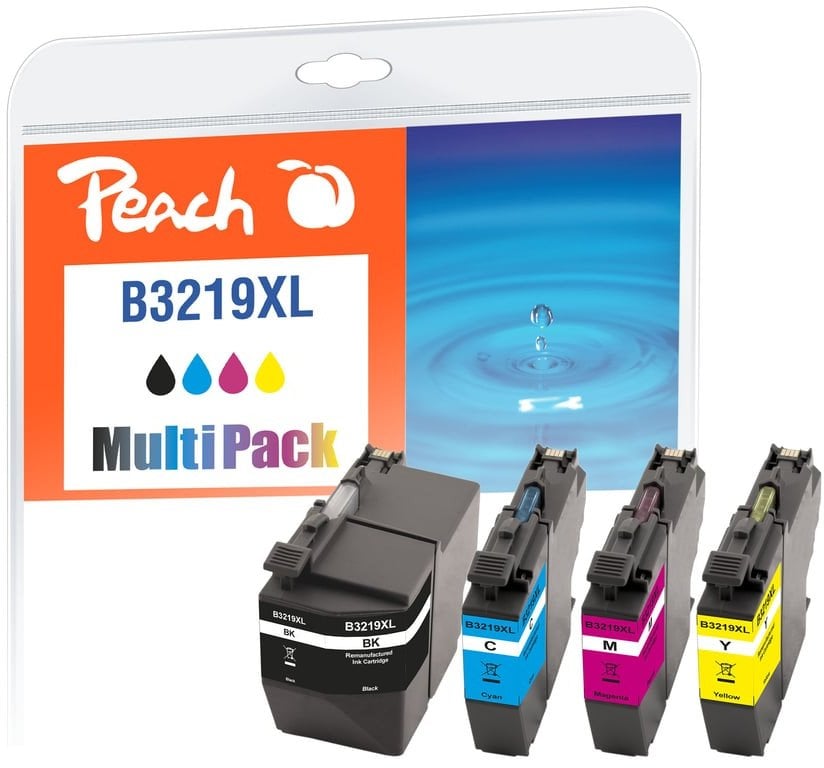 Peach PI500-231 nabój z tuszem 4 szt. Oryginalny Wysoka (XL) wydajność Czarny, Cyjan, Purpurowy, Żółty