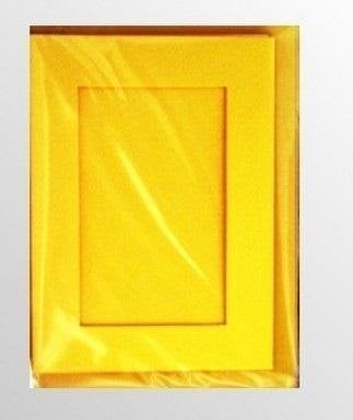 Karta passepartout + koperta żółta 5szt