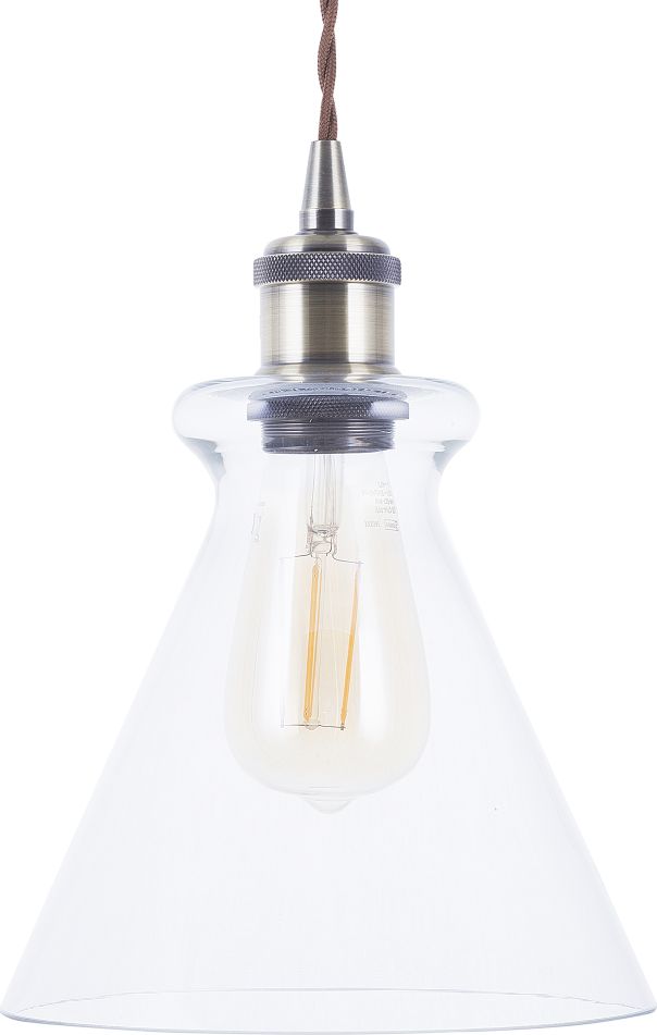 Lampa wisząca Beliani Lampa wisząca szklana BERGANTES