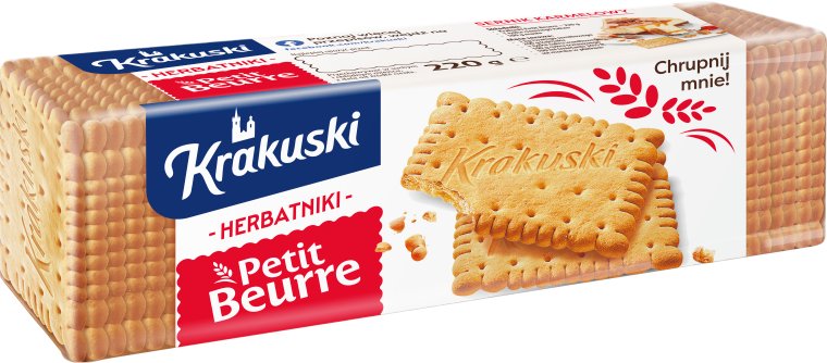 Krakuski Petit Beurre Herbatniki 220 g x 21 sztuk