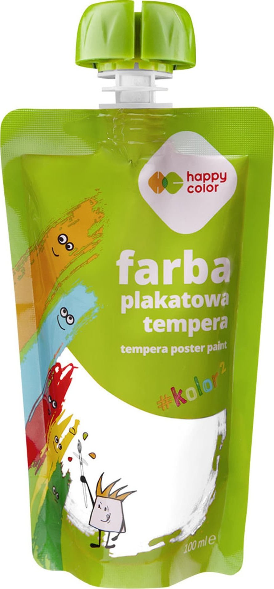 Farba plakatowa tempera biała 100ml HA 3310 0100-0 HAPPY COLOR