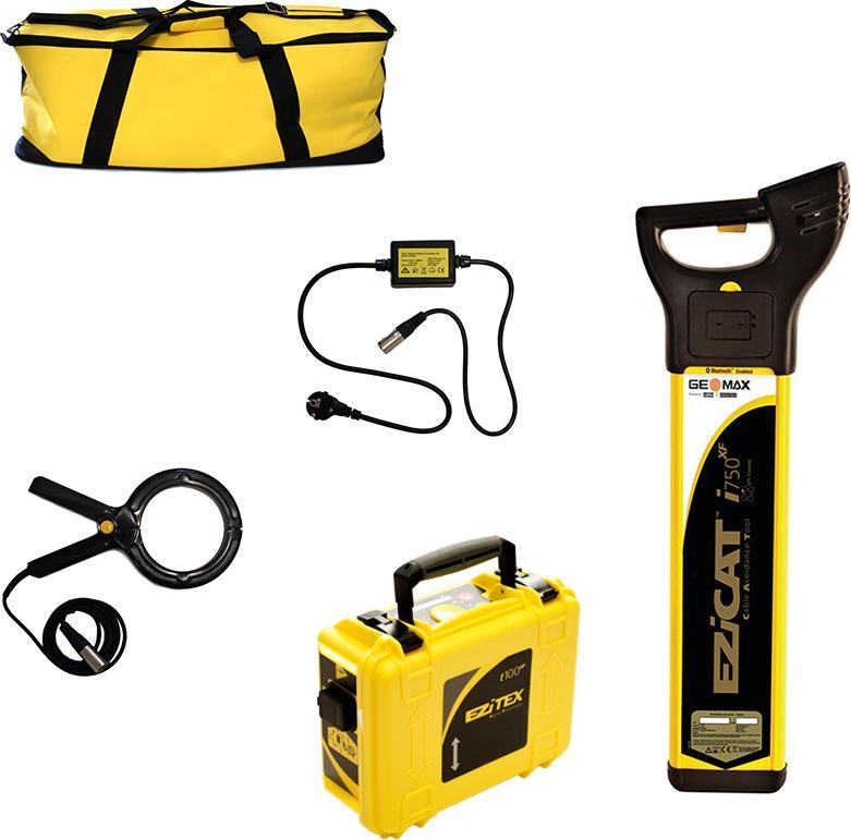 GeoMax Wykrywacz instalacji podziemnych GeoMax EziCat i750xf z generatorem EziTex t100xf w pełnym zestawie