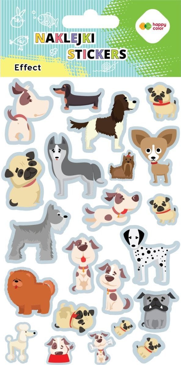 Naklejki EFFECT -Dogs, 10x20cm, Happy Color