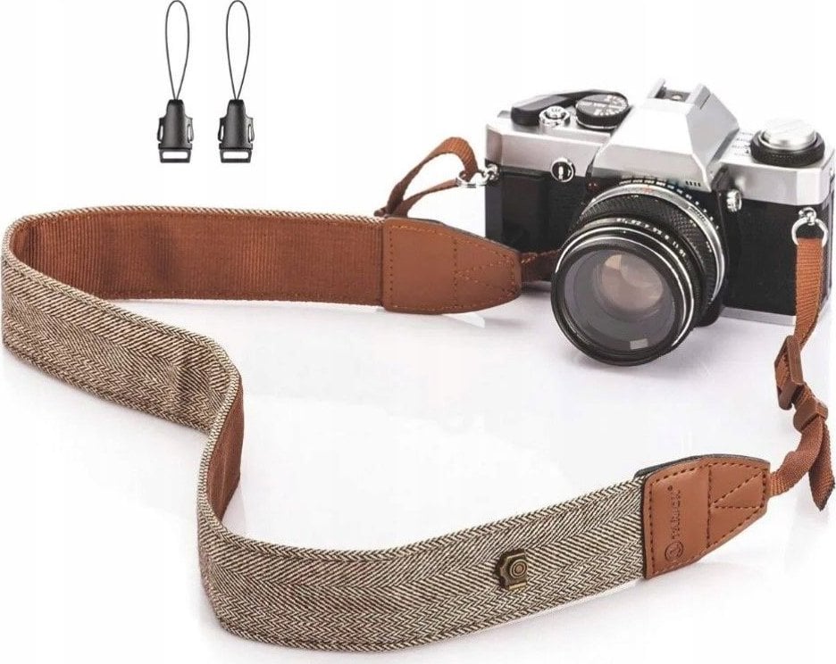 Pasek na Szyję Ramię do Aparatu na Aparat DSLR Lustrzankę Bezlusterkowca / Brązowy