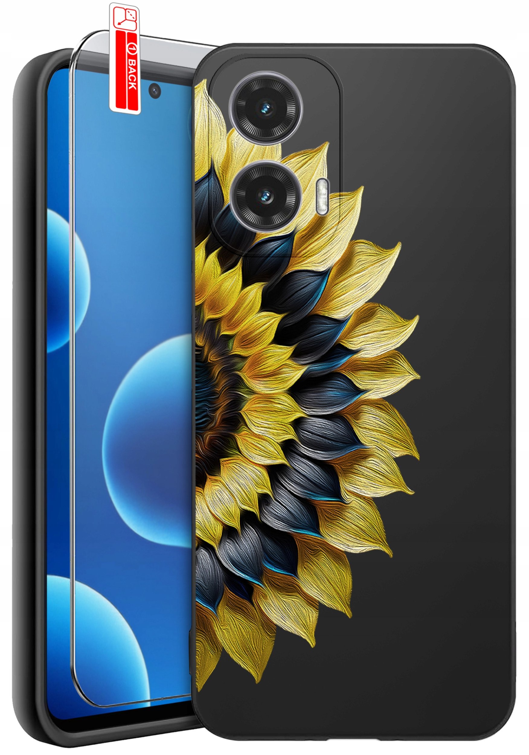 ETUI do Motorola Moto G45 5G | WZORY | SILIKONOWE MATT CASE + SZKŁO 9H