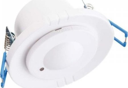 V-TAC Czujnik Ruchu Mikrofalowy V-TAC Sufitowy Podtynkowy 360st fi80 1200W Biały VT-80360 5 Lat Gwarancji