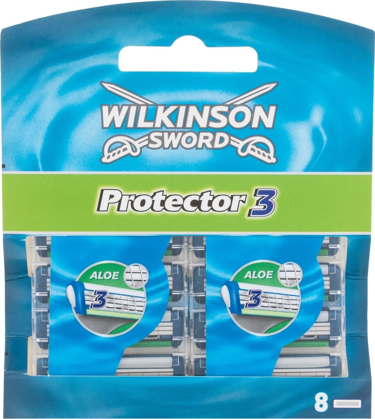 Wilkinson Sword (DE) Wilkinson Sword Protector, Wymienne ostrza do maszynki do dla mężczyzn, 8 sztuk (PRODUKT Z NIEMIEC)