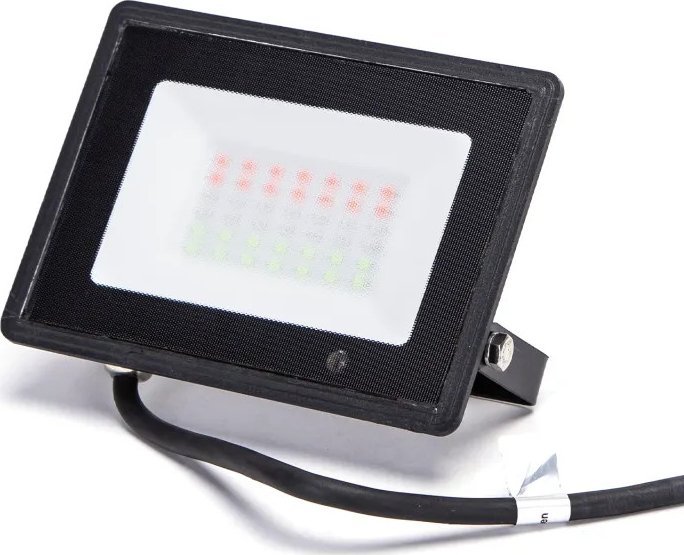 Naświetlacz Aigostar Halogen LED RGB 30W + pilot Reflektor LED RGB w kolorze czarnym 30W