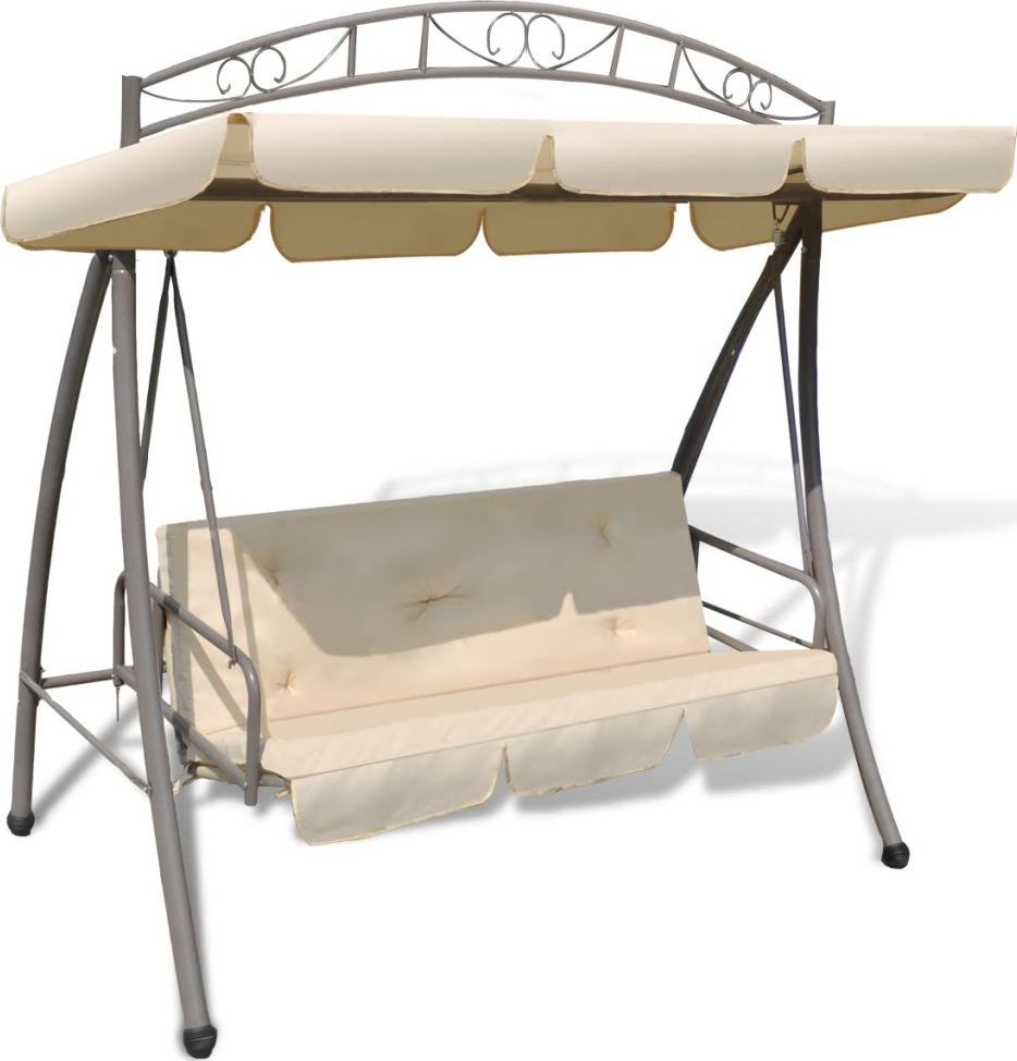 Elior Huśtawka ogrodowa ecru z baldachimem Ronja
