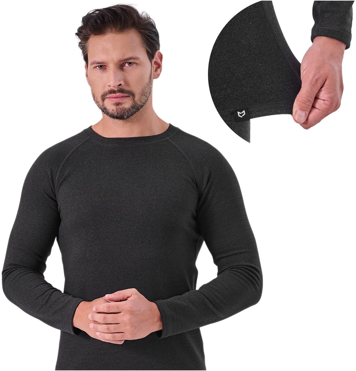 Beon Koszulka termoaktywna męska Beon Skin Fervor Volcano Grey L