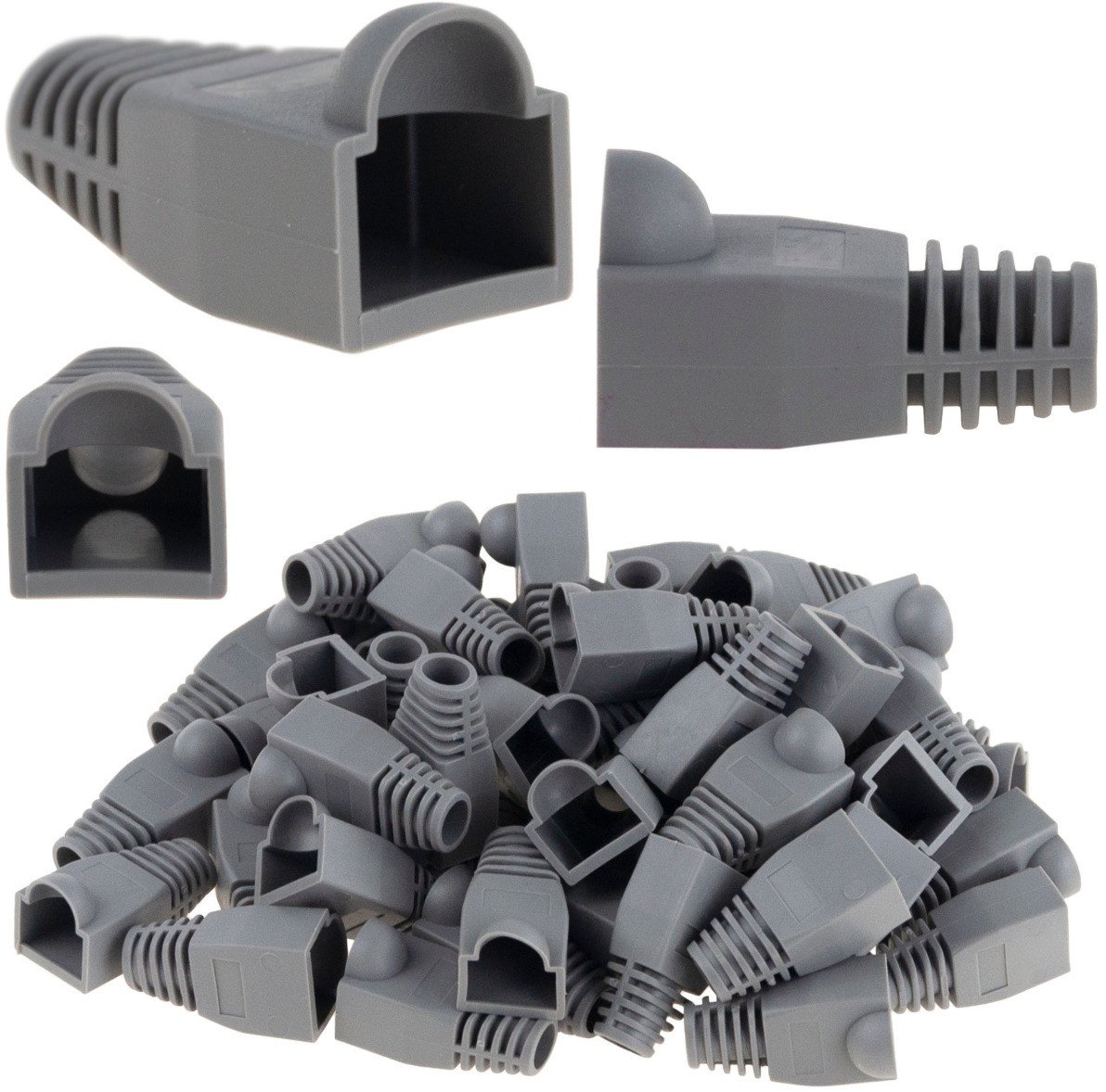 TG66225 OSŁONA WTYKU SIECIOWA RJ45 RJ-45 50SZT OSŁONKI GUMOWE ZESTAW NAKŁADKA