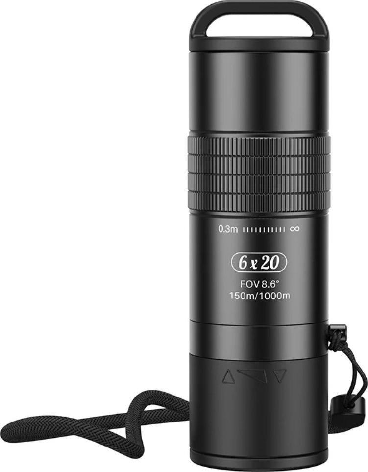 Apexel Przenośny teleskop 2 w 1, 6x makro i zoom, marka Apexel dla iPhone 13,12,11, X, 8, Samsung Galaxy, Notes, Huawei