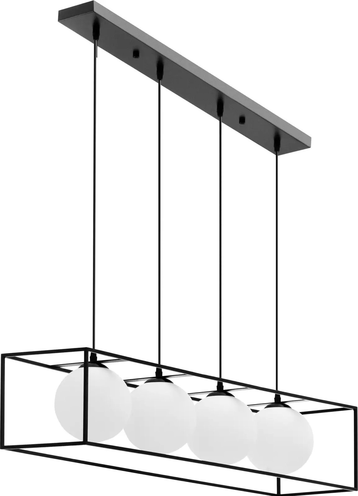 Lampa sufitowa Uniprodo Lampa sufitowa nowoczesna 4 punktowa G9 - szklane kule w ramie Lampa sufitowa nowoczesna 4 punktowa G9 - szklane kule w ramie