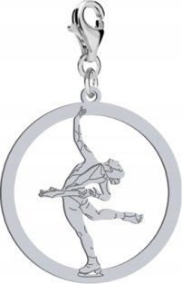 Radziszewska Srebrny Charms Łyżwiarstwo figurowe DEDYKACJA