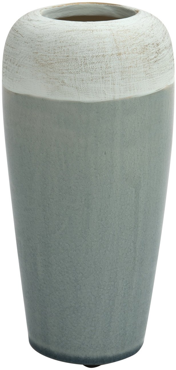Wazon ceramiczny 25 cm biało-niebieski AP141812