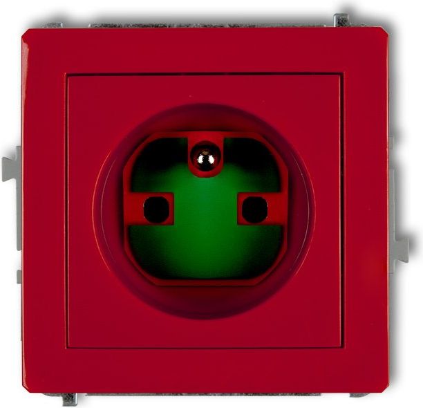 Karlik Gniazdo pojedyncze Deco z/u DATA z kluczem czerwony (DGZK)