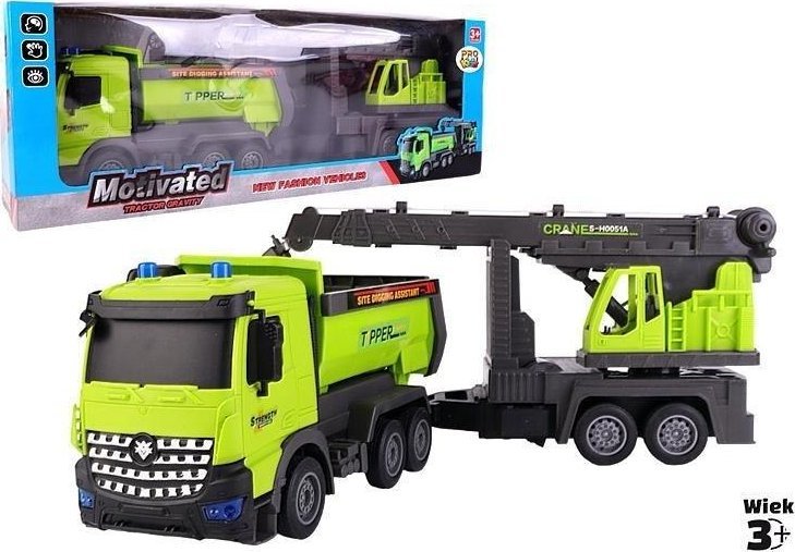 Ciężarówka budowlana zielona