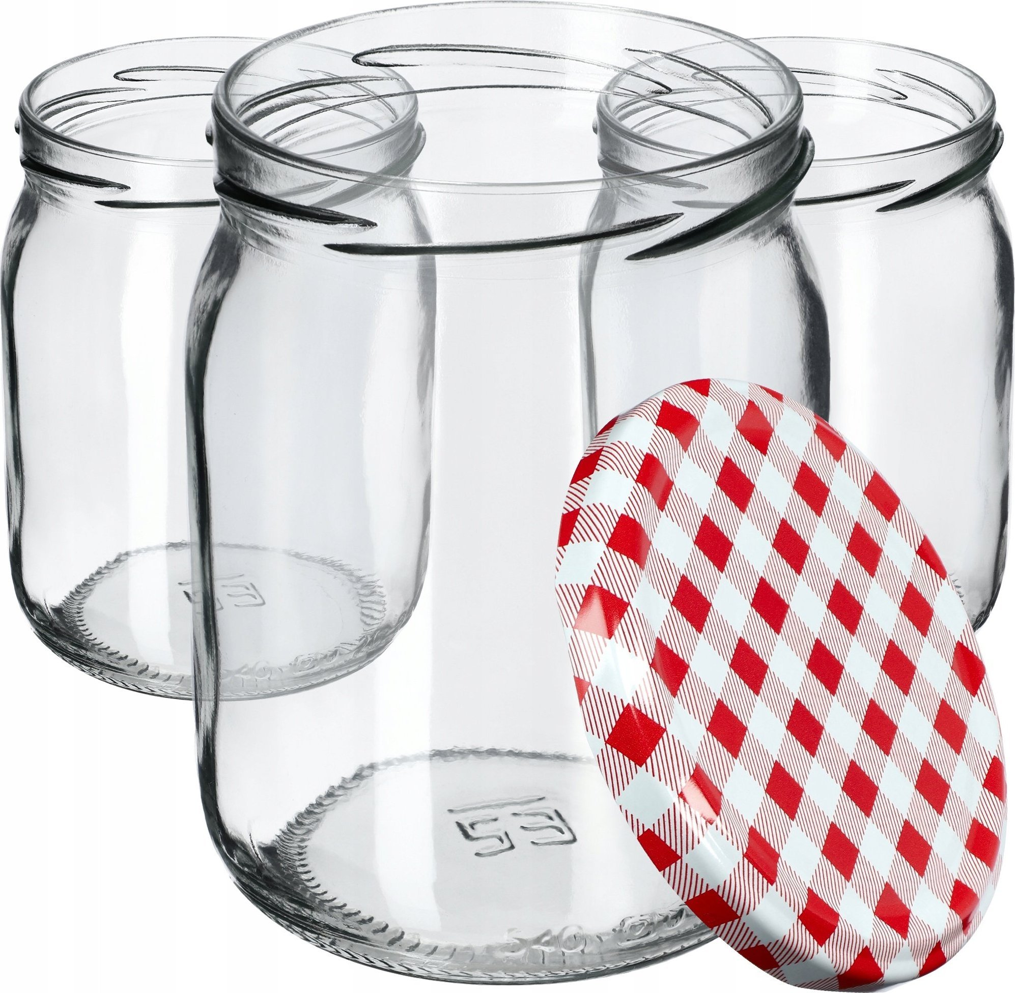 Kadax 48x Słoik Szklany 540ml Słoiki Dżem + Wieczko fi82
