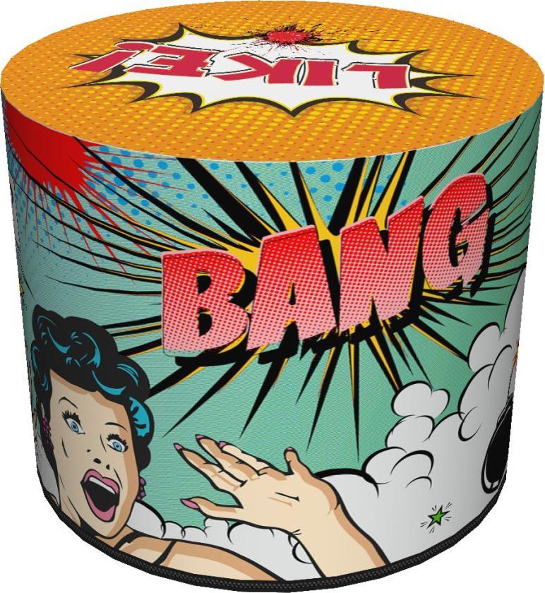 Bertoni-arco Okrągła pufa dekoracyjna - KOMIKS