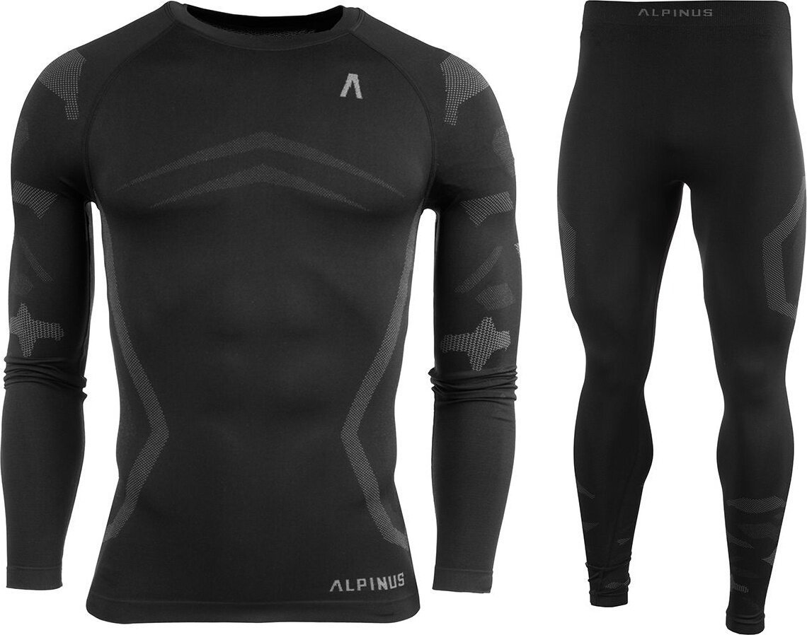 Alpinus Bielizna termoaktywna dla chłopców Alpinus Active Idre Set czarna SI1023 - SI1025 136-152