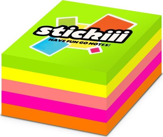 Pastello Kostka samoprzylepna 76x76 mm 400 kartek 5 kol. NEON PAS-0831