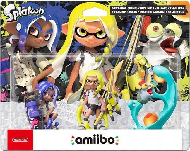 Figurki Amiibo Splatoon 3 / 3 Figurki: Octoling (Blue) / Inkling (Yellow) / Smallfry