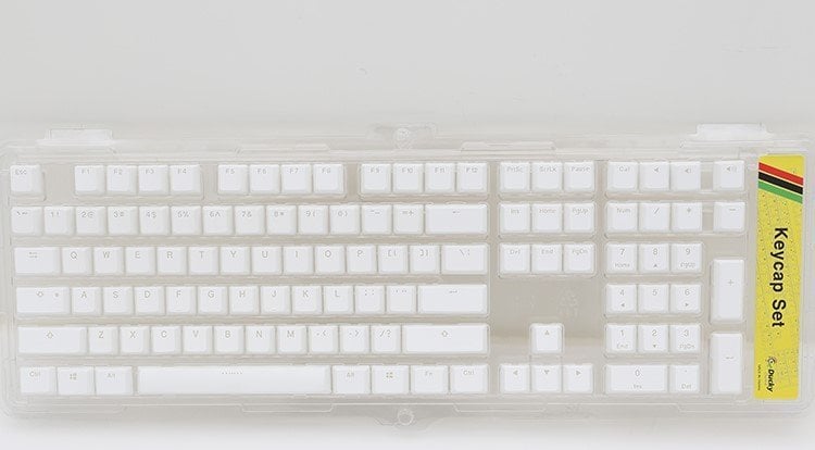 Ducky Ducky PBT Double-Shot Keycap Set, DE Layout - weiß