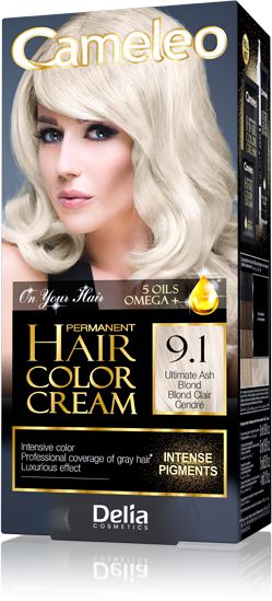 Delia Cameleo HCC Farba permanentna Omega+ nr 9.1 Ultimate Ash Blond 1op.