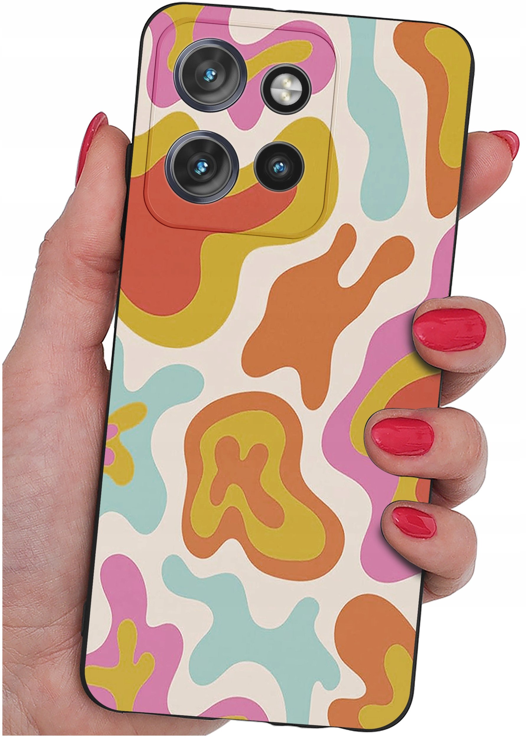 Etui do Motorola Moto EDGE 50 Neo WZORY |SILIKONOWE MATT CASE + SZKŁO 9H