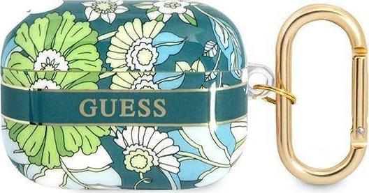 Guess Etui ochronne Flower Strap Collection do AirPods Pro zielone