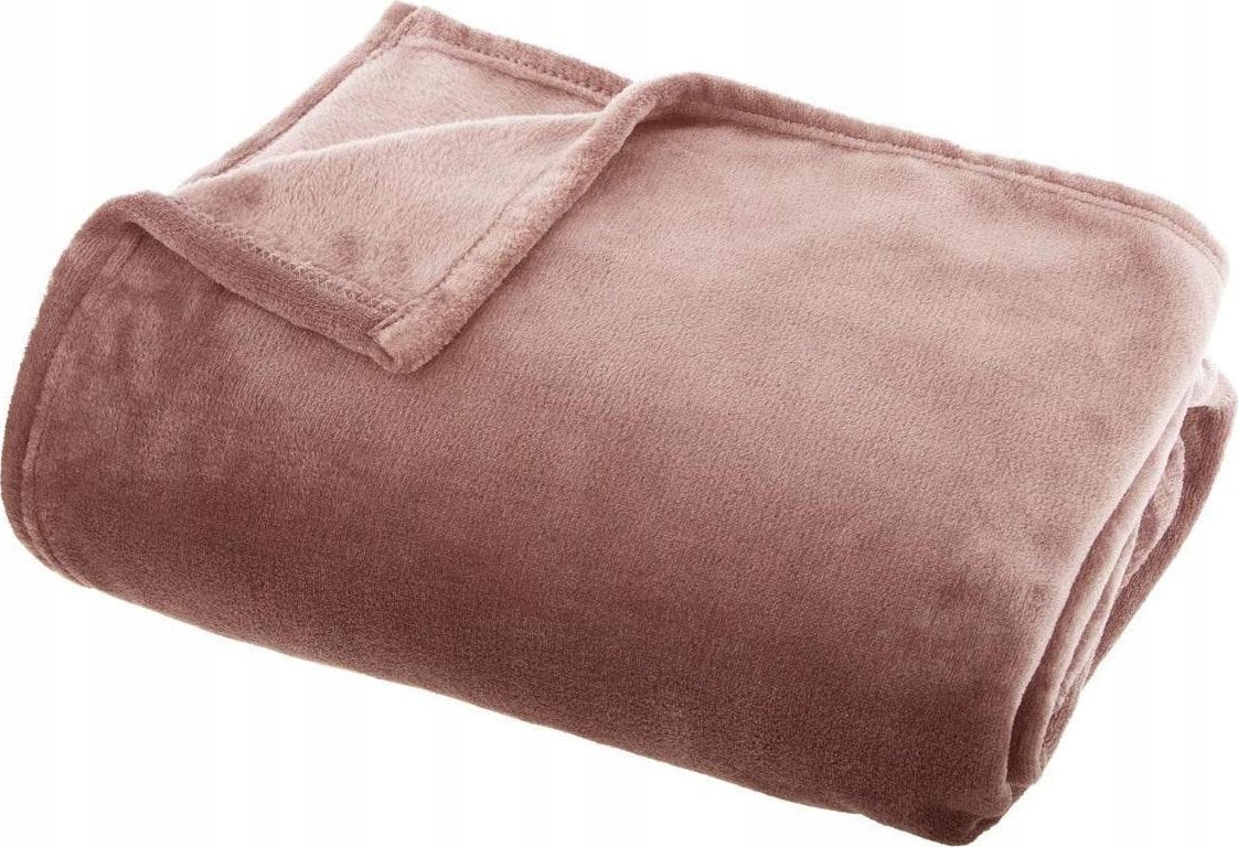 Atmosphera Koc pluszowy FLANEL UNI, 130 x 180 cm, kolor różowy