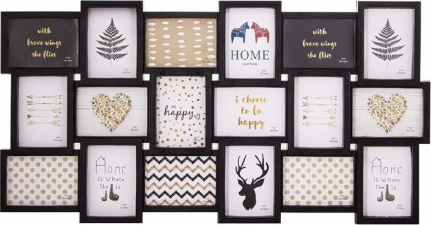 Ramka Springos 18 zdjęć czarna 13x18