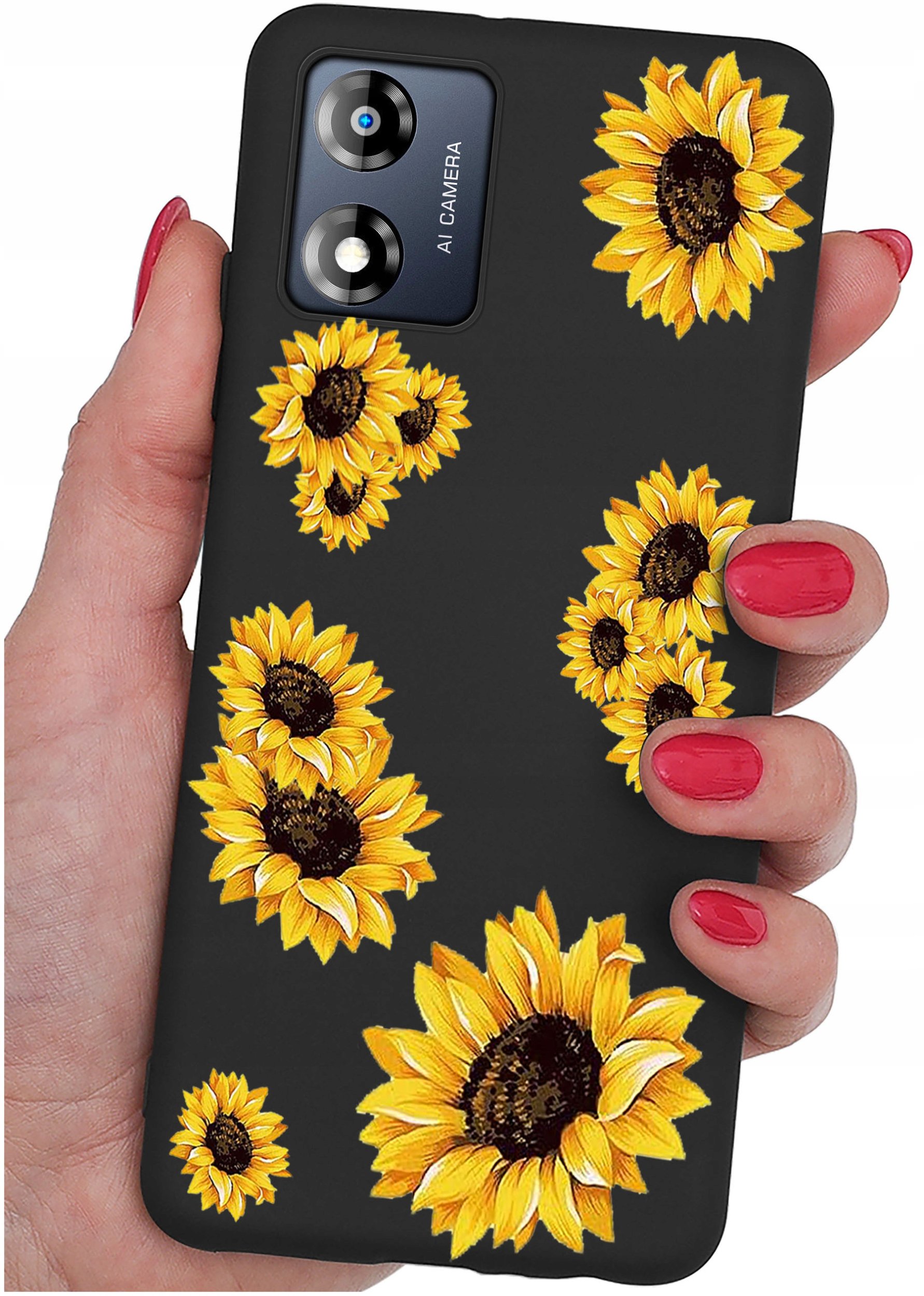 Etui do Motorola Moto E13 WZORY |SILIKONOWE MATT CASE + SZKŁO 9H