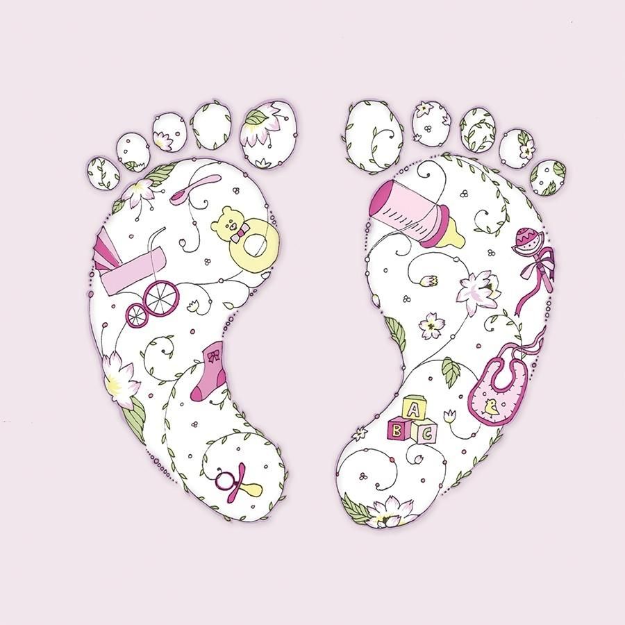 Clear Creation Karnet Swarovski kwadrat z okazji narodzin dziewczynki (CL1908)