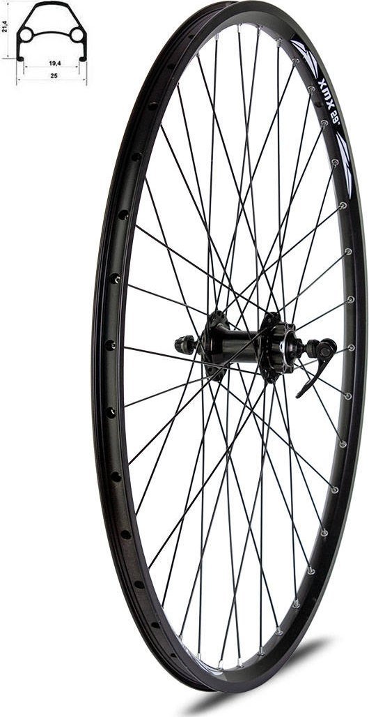 Triton Koło przód 29" Disc piasta XMX-A291, hamulec tarczowy łożyska maszynowe, obręcz disc YL-D23 nitowana czarna, szprychy czarne Uniwersalny