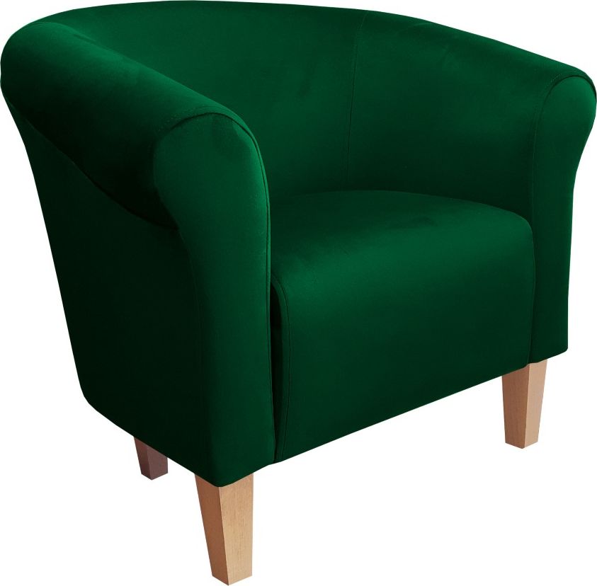 Atos Fotel DRAWA 1 BL VELVET zielony wypoczynkowy ATOS