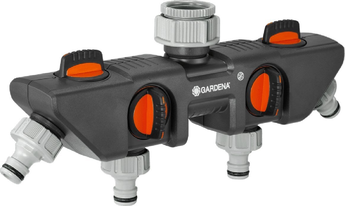 Gardena 4-channel water distributor with valves GARDENA 08194-24