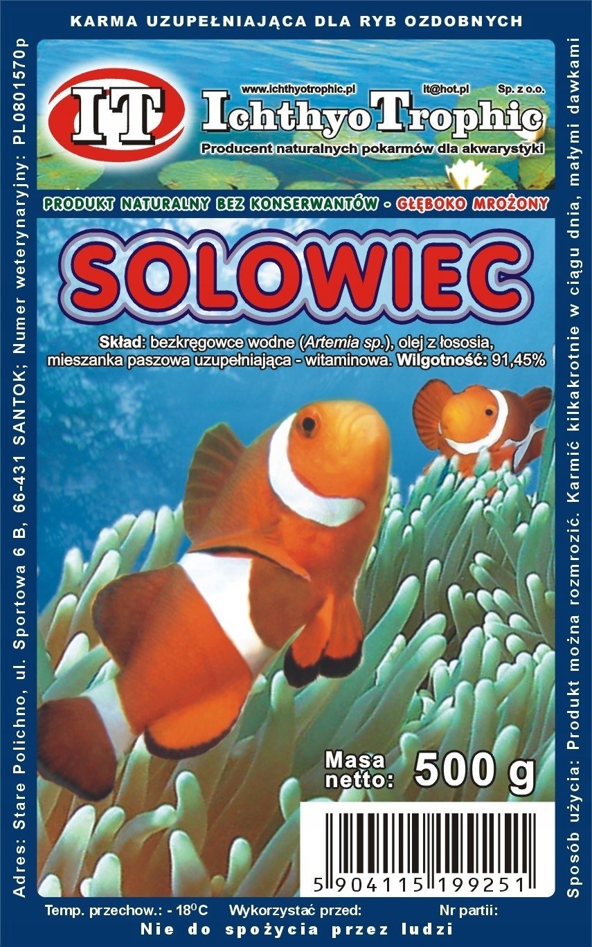 MROŻONKA SOLOWIEC (ARTEMIA) TAFELKA 500G