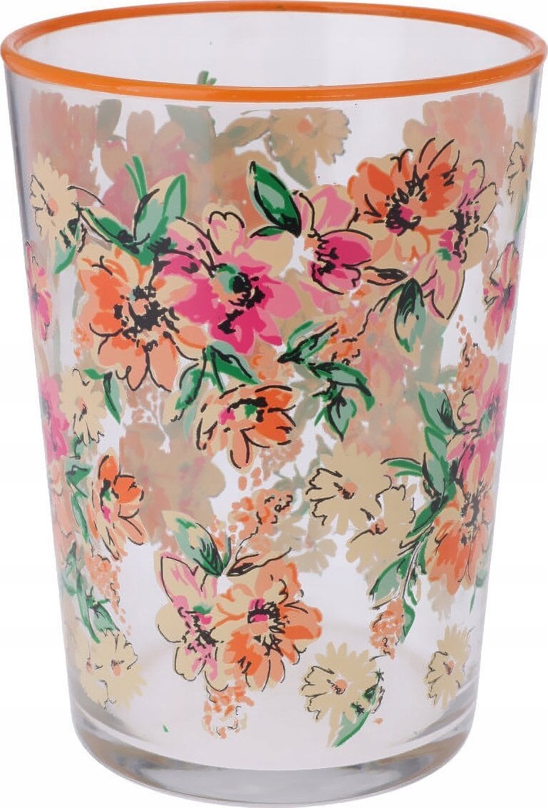 Duża szklanka w kwiatowy wzór, 510 ml