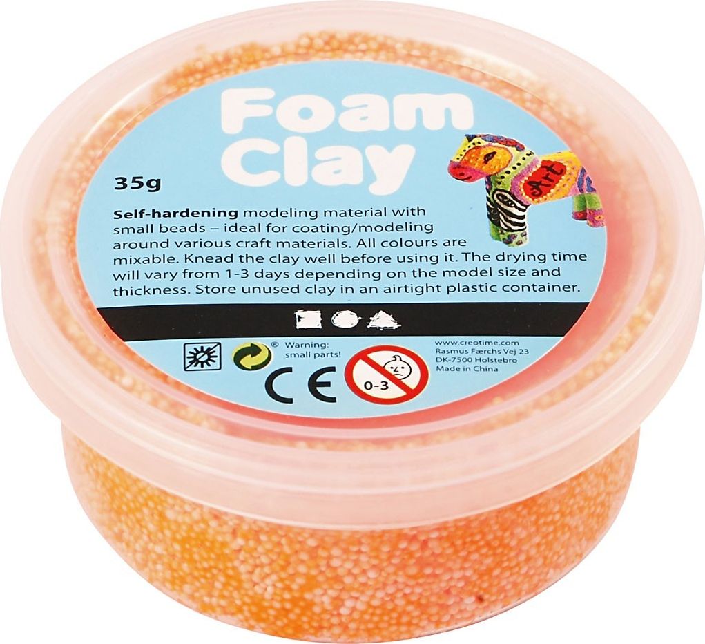 Creativ Company Masa Foam Clay Neonowo Pomarańczowa 35 g