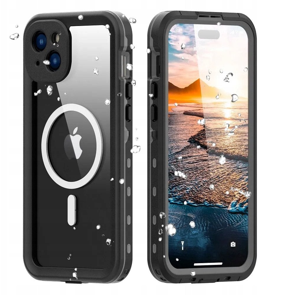 Futerał wodoodporny SHELLBOX DOT kompatybilny z MagSafe do IPHONE 15 Plus czarny