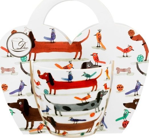 Kubek porcelanowy 460 ml Długie Psy