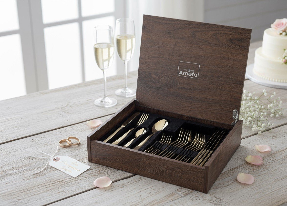 Komplet sztućców dla 6 osób Drift w kasecie 24 cz.