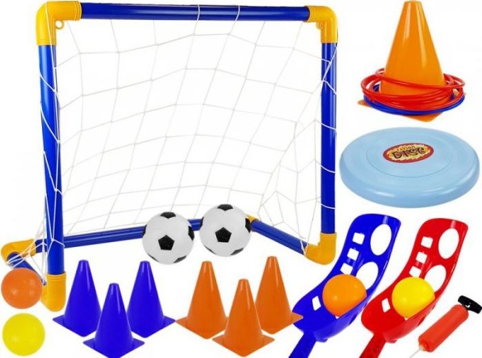 Lean Sport Zestaw Gier Sportowych Zręcznościowe Piłka Nożna Bramka Frisbee
