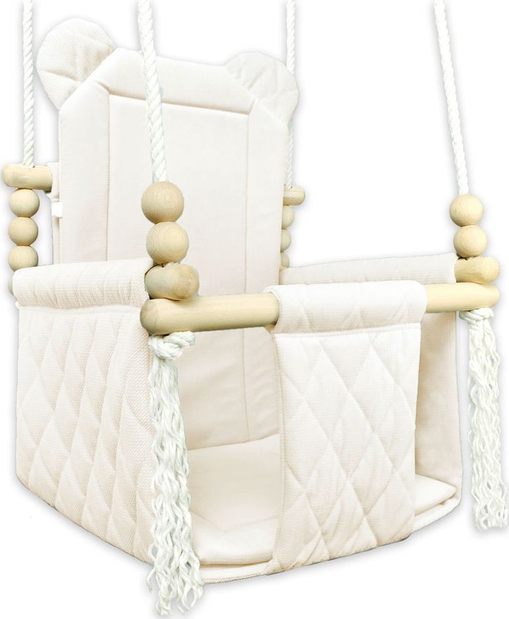 Huśtawka Elior Szczebelkowa huśtawka dziecięca miś ecru - Brisa