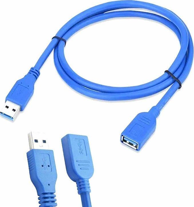 Kabel USB Aptel USB-A - USB-A 1.5 m Niebieski (KP9A)