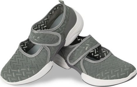 Fitness King Baleriny damskie zapinane na rzep tenisówki szare 38