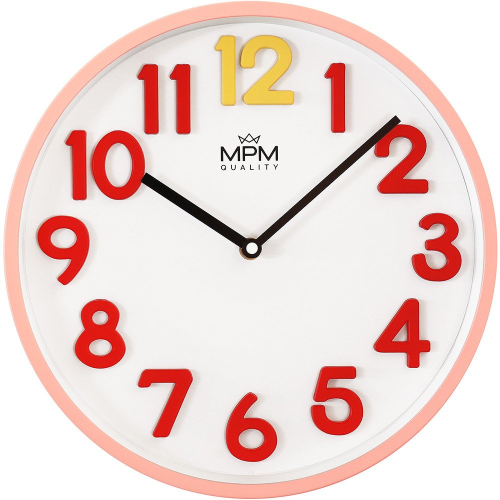 Zegar ścienny MPM E01.4504.40 23 cm czytelny cichy kolorowy .