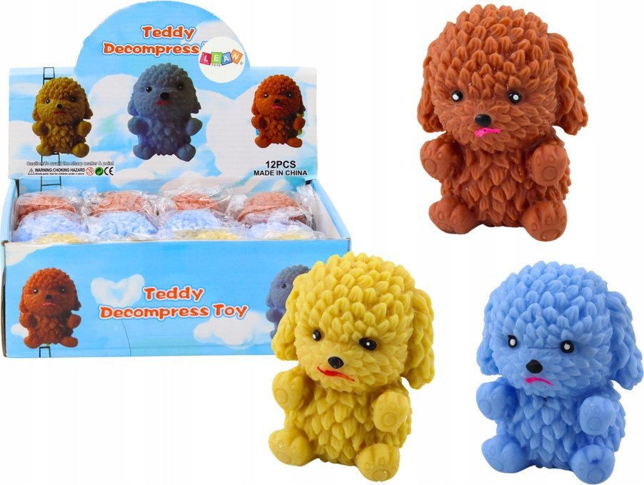 LeanToys Gniotek Piesek Rozciągliwy Gumowy Antystresowy