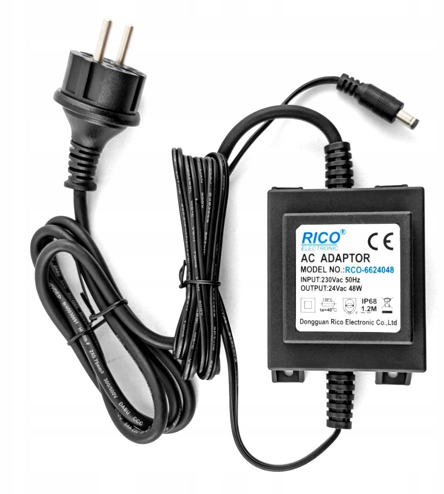 Zasilacz 24V AC 48W 2A do Sterowników Podlewania Hermetyczny IP-68